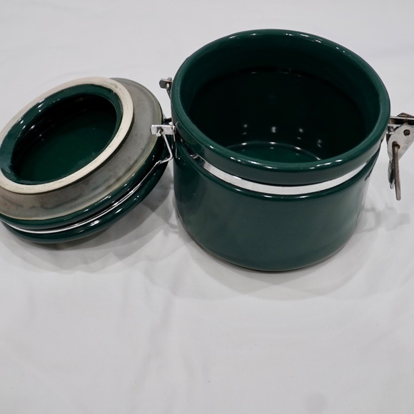 Glass Forest Green Air Tight Container with hinge - Picture 9 of 13